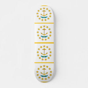 Skateboard avec drapeau de Rhode Island