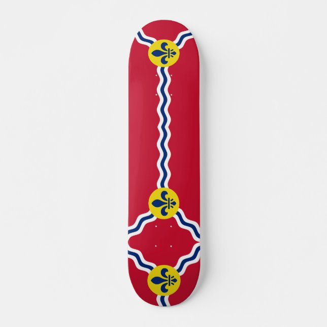 Skateboard avec drapeau de St. Louis, Missouri (Devant)