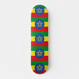 Skateboard avec drapeau d'Ethiopie