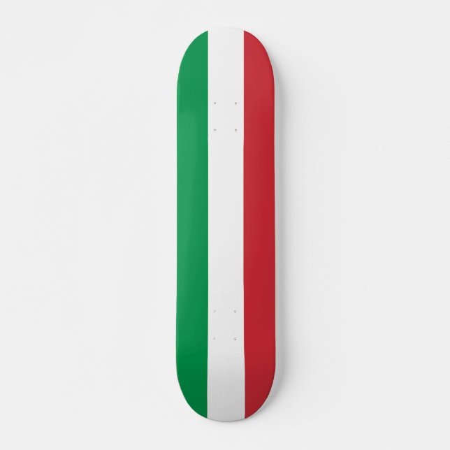 Skateboard avec drapeau d'Italie (Devant)