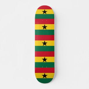 Skateboard avec drapeau du Ghana