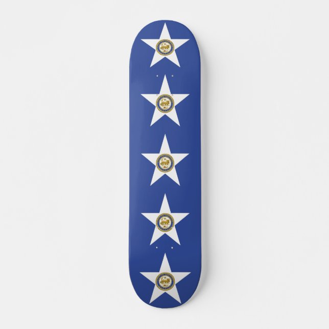 Skateboard avec le drapeau de Houston, USA (Devant)