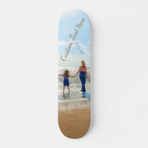 Skateboard avec photo et texte personnalisés - Vac