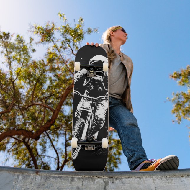Skateboard Aventure spatiale en vélo astronaute cosmique (Extérieur 1)