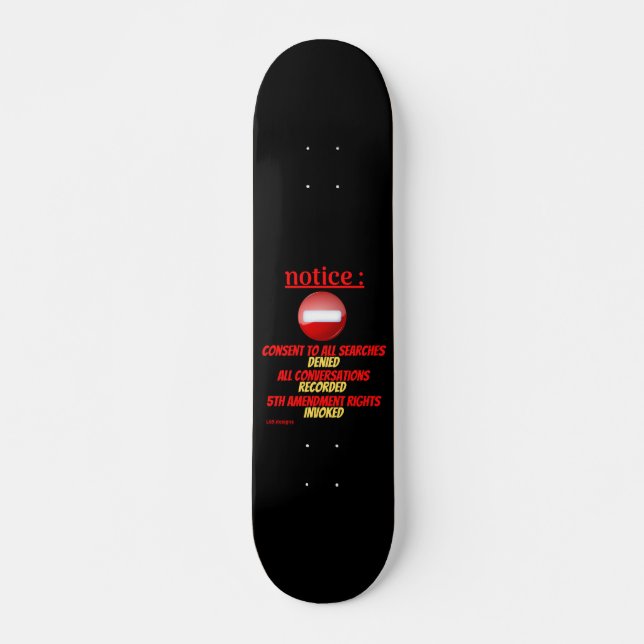 skateboard "AVIS..." (Devant)