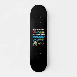 Skateboard Avril est le mois de la Sensibilisation sur l'auti