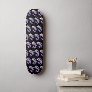 Skateboard Axolotl coloré
