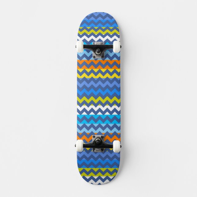 Skateboard Aztec Chevron Zigzag Stripe Motif 3 (Recto)