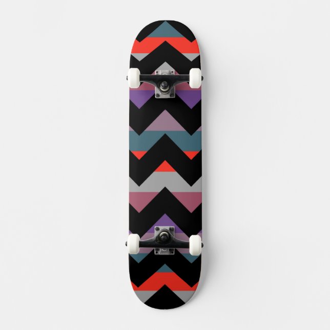 Skateboard Aztec Chevron Zigzag Stripe Motif 4 (Recto)