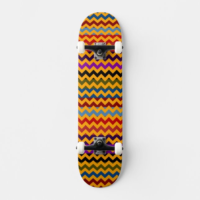 Skateboard Aztec Chevron Zigzag Stripe Motif 5 (Recto)