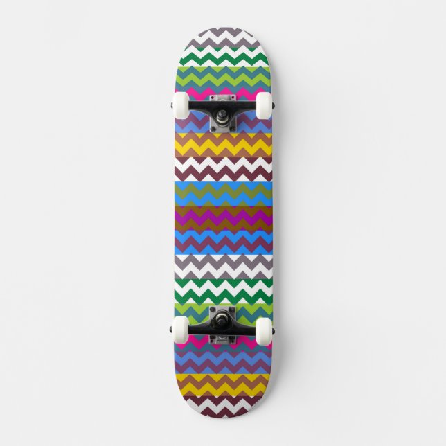 Skateboard Aztec Chevron Zigzag Stripe Motif 7 (Recto)
