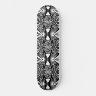 Skateboard B Et W Runway Mode Motif Inspiré Patinage