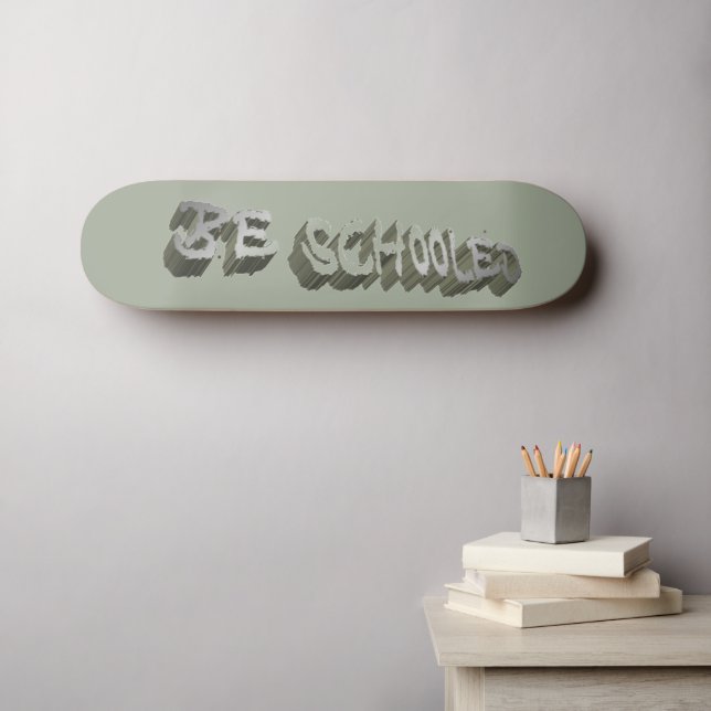 Skateboard B. Gris-Blanc (Art mural (Horz))