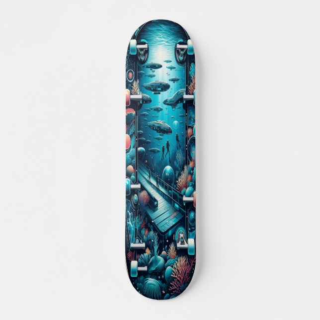 Skateboard "Bac marin de bio-oasis" (Devant)