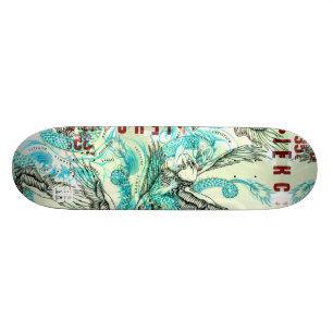 Skateboard Bagarre de tatouage d'Espagnol