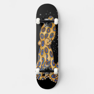 Skateboard Bague bleue Octopus et l'art des bulles