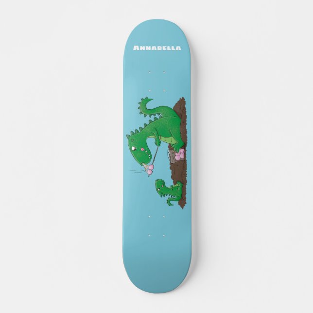 Skateboard Baguettes mignonnes grillant des marshmallows dess (Devant)