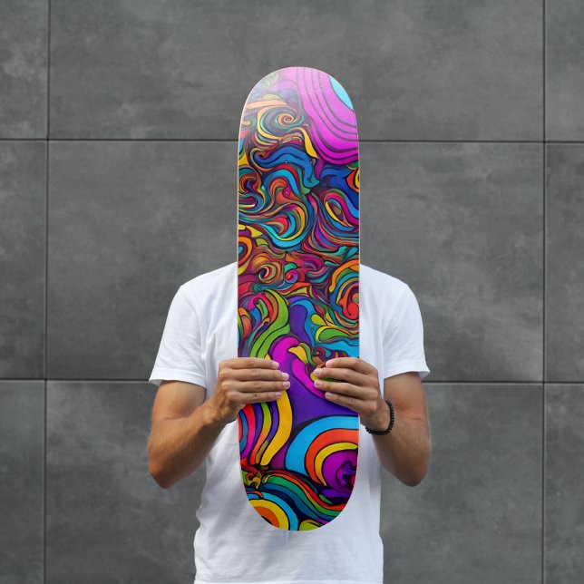 Skateboard Balayage psychédélique (Créateur téléchargé)