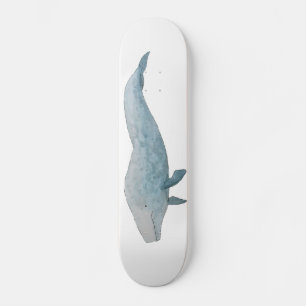 Skateboard Baleine bleu de Watercolor