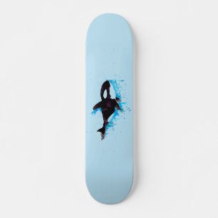 Skateboard Baleine noire et blanche tueuse