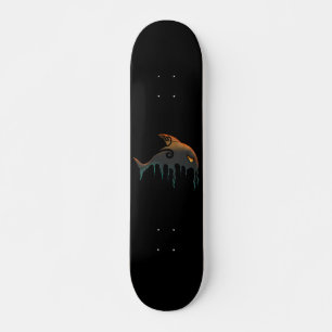 Skateboard baleine noire Halloween