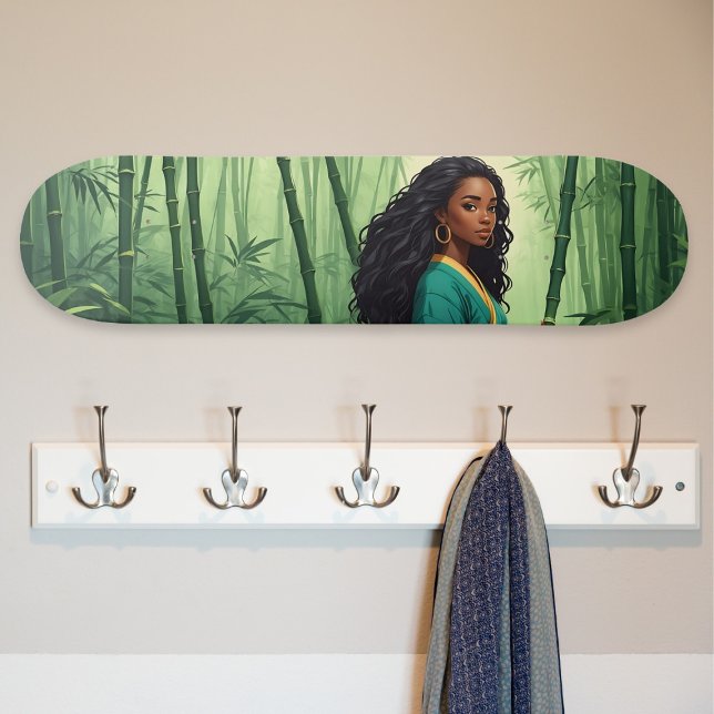 Skateboard Bamboo Forest with Dark Woman (Créateur téléchargé)