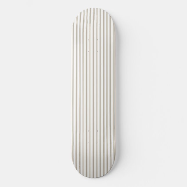 Skateboard Bande de cueillette beige et blanche (Recto)