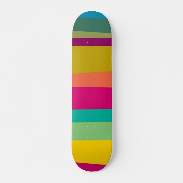 Skateboard bandes colorées (Devant)