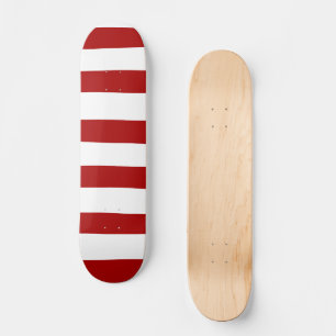 Skateboard Bandes inégales en rouge et blanc