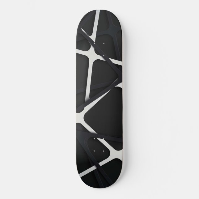 Skateboard Bandes noires 3D (Recto)