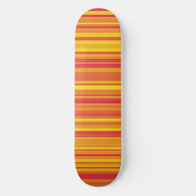 Skateboard Bandes Orange Rouge Jaune (Recto)