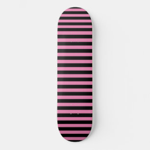 Skateboard Bandes roses et noires