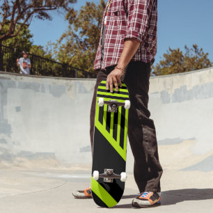 Skateboard Bandes triangulaires - Vert citron