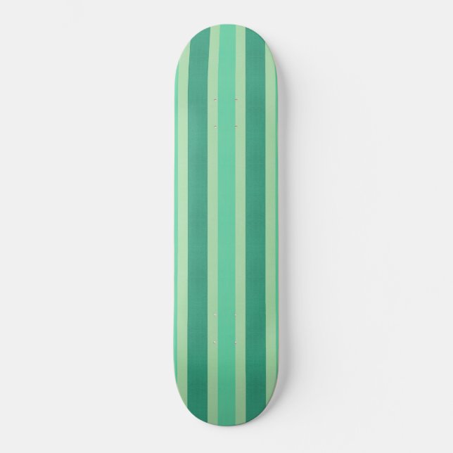 Skateboard Bandes vertes et turquoise (Recto)
