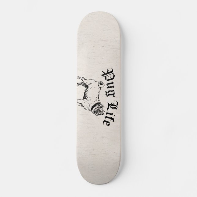 Skateboard Bandit drôle de chien de la vie de carlin (Recto)