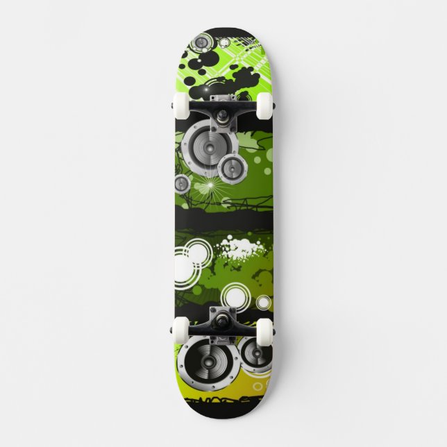 Skateboard Bannière grunge de musique de style (Recto)