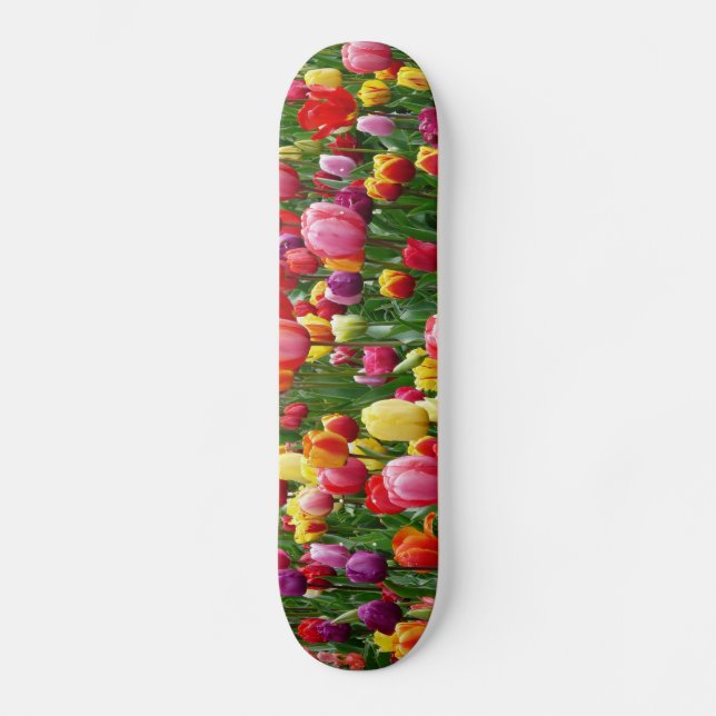 Skateboard Bannière Jardin Fleurs Tulip (Recto)