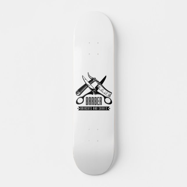 Skateboard Barbier - coupe de cheveux et rasage (Devant)