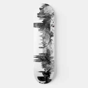 Skateboard Barcelone Espagne Skyline Noir Blanc