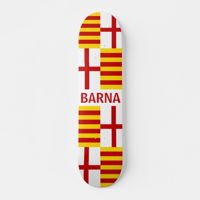 Skateboard Barna - Drapeau de Barcelone (Devant)