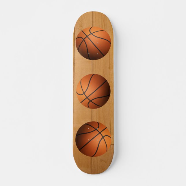 Skateboard Basket-ball - effet 3D (Devant)