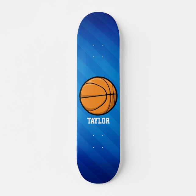 Skateboard Basket-ball; Royal Blue Stripes (Devant)