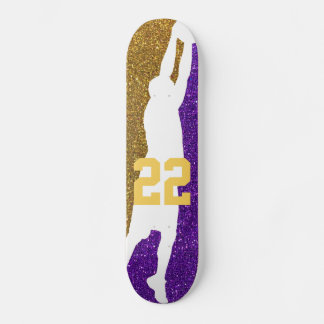 Skateboard Basketball Team Sports Parties scintillant Lycée