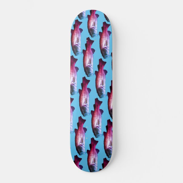Skateboard Basse Poisson Bright Blue Boys Personnalisé (Recto)