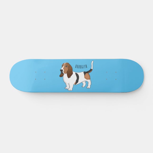 Skateboard Basset hound dessin de chien (Horz)