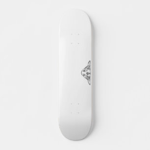 Skateboard basset hound noir blanc yeux de chiot simple