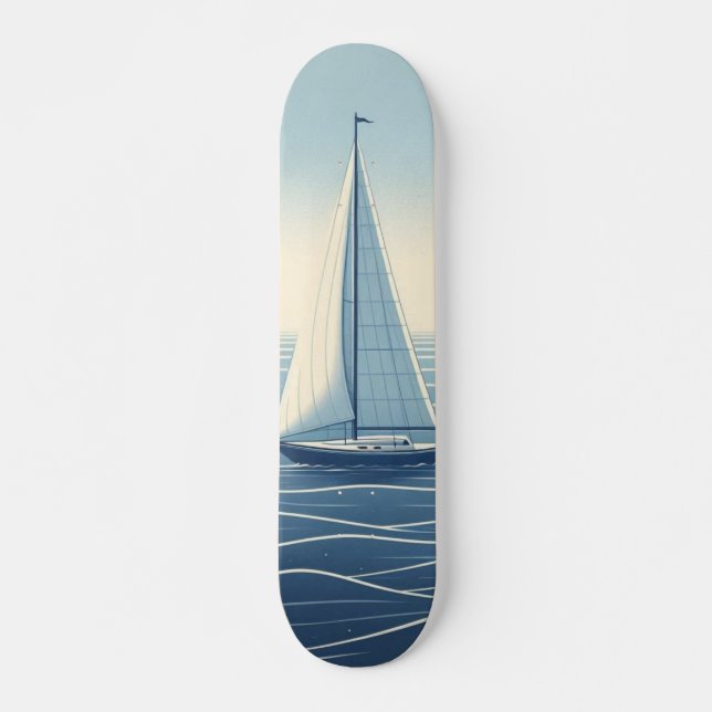 Skateboard Bateau à voile en haute mer (Devant)