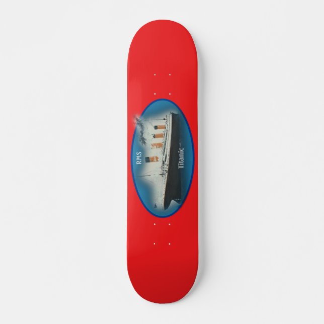 Skateboard Bateau de la ligne White Star de la Marine Rouge T (Devant)
