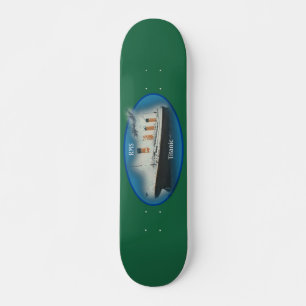Skateboard Bateau de la ligne White Star de Titanic Green Mar