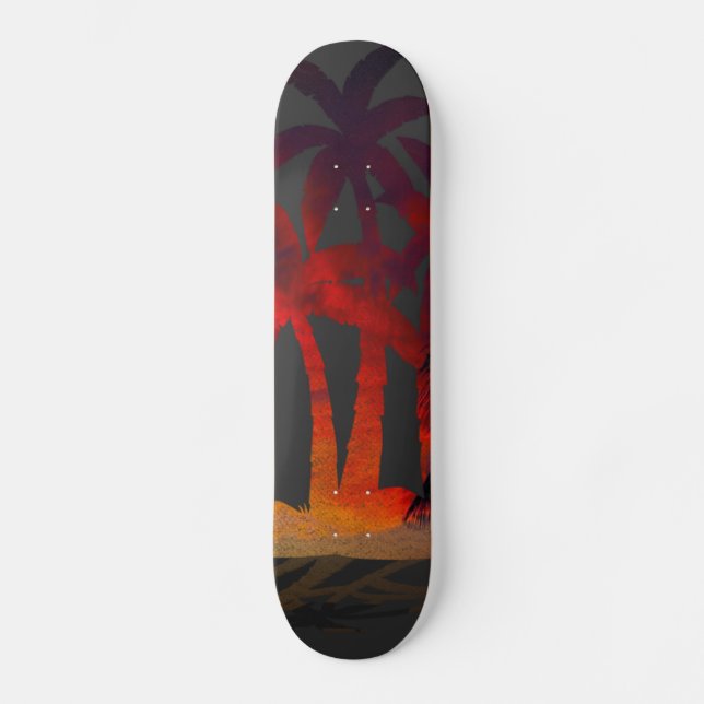 Skateboard Beach Palm Trees (Recto)